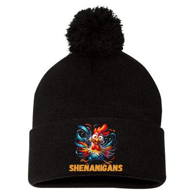 Chicken Shenanigans Coop Fun Pom Pom 12in Knit Beanie