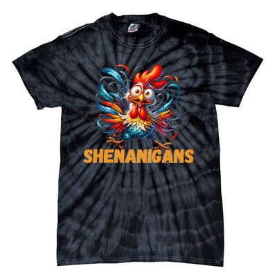 Chicken Shenanigans Coop Fun Tie-Dye T-Shirt