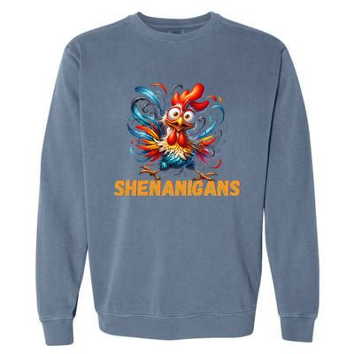 Chicken Shenanigans Coop Fun Garment-Dyed Sweatshirt