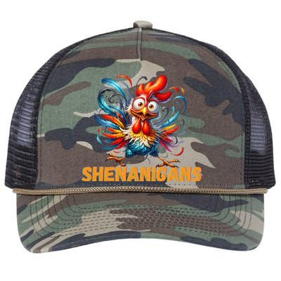 Chicken Shenanigans Coop Fun Retro Rope Trucker Hat Cap