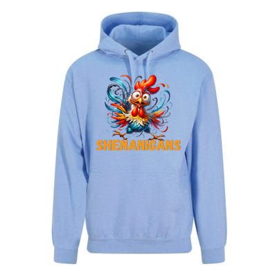 Chicken Shenanigans Coop Fun Unisex Surf Hoodie