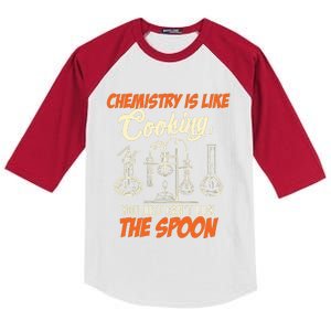 Chemistry Students Chemistry Is Like Cooking Chemist Kids Colorblock Raglan Jersey