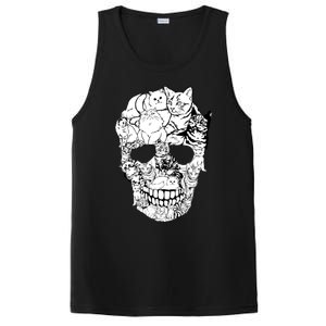 Cat Skull - Cat Skeleton Sweater Halloween Sweatshirt PosiCharge Competitor Tank