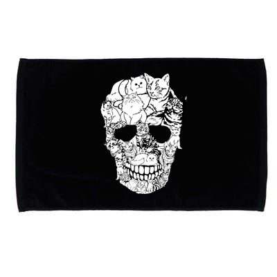 Cat Skull - Cat Skeleton Sweater Halloween Sweatshirt Microfiber Hand Towel