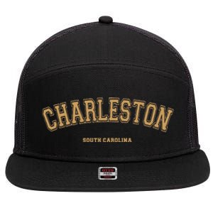 Charleston Sports College Style On Charleston 7 Panel Mesh Trucker Snapback Hat