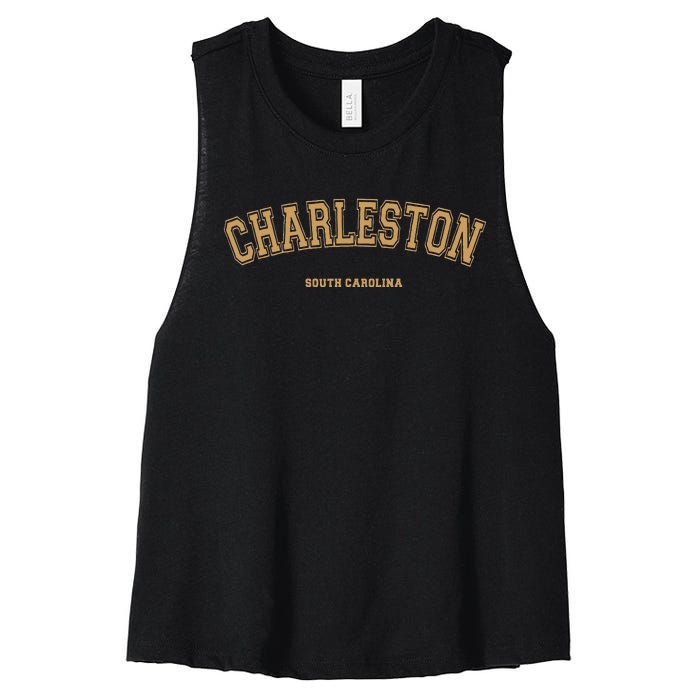 Charleston Sports College Style On Charleston Women's Racerback Cropped Tank