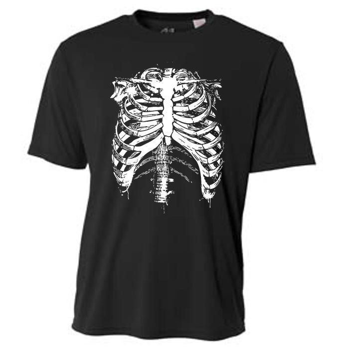 Cool Skeleton Costume Halloween Cooling Performance Crew T-Shirt