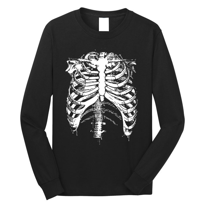 Cool Skeleton Costume Halloween Long Sleeve Shirt