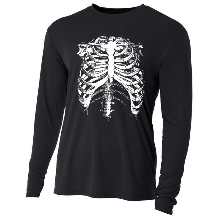 Cool Skeleton Costume Halloween Cooling Performance Long Sleeve Crew