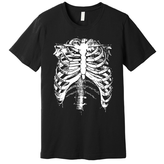 Cool Skeleton Costume Halloween Premium T-Shirt