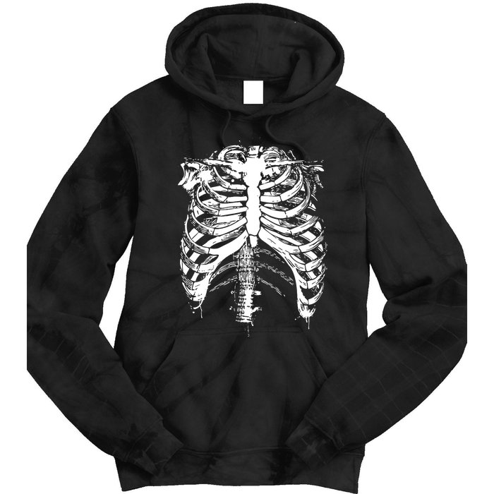 Cool Skeleton Costume Halloween Tie Dye Hoodie