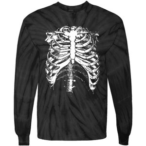 Cool Skeleton Costume Halloween Tie-Dye Long Sleeve Shirt