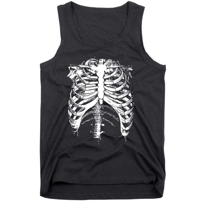 Cool Skeleton Costume Halloween Tank Top