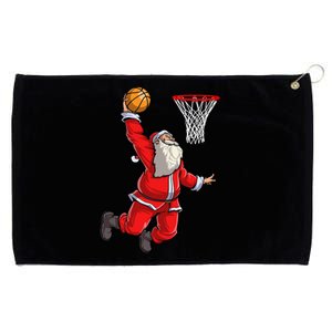 Christmas Santa Claus Dunking A Basketball Boys Xmas Gift Grommeted Golf Towel