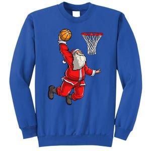 Christmas Santa Claus Dunking A Basketball Boys Xmas Gift Sweatshirt