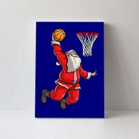 Christmas Santa Claus Dunking A Basketball Boys Xmas Gift Canvas