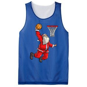 Christmas Santa Claus Dunking A Basketball Boys Xmas Gift Mesh Reversible Basketball Jersey Tank