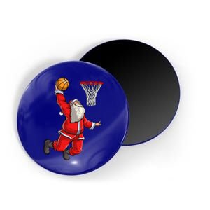 Christmas Santa Claus Dunking A Basketball Boys Xmas Gift Magnet