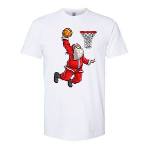 Christmas Santa Claus Dunking A Basketball Boys Xmas Gift Softstyle CVC T-Shirt