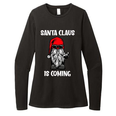 Cool Santa Claus Is Coming Christmas Cool Gift Womens CVC Long Sleeve Shirt