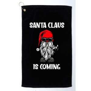 Cool Santa Claus Is Coming Christmas Cool Gift Platinum Collection Golf Towel