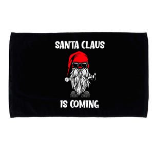 Cool Santa Claus Is Coming Christmas Cool Gift Microfiber Hand Towel