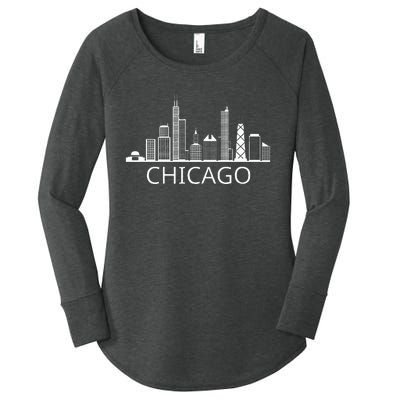 Chicago Skyline Women's Perfect Tri Tunic Long Sleeve Shirt