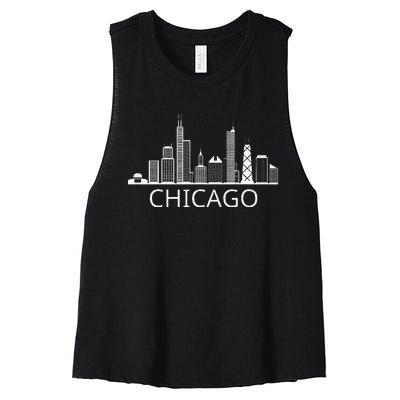 Chicago Skyline Women's Racerback Cropped Tank