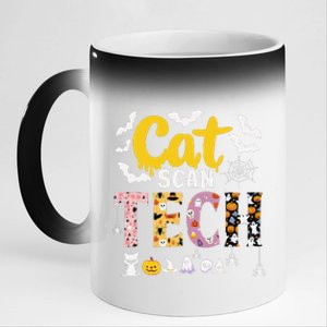 Cat Scan Ct Rad Tech Halloween Costume Spider Fly Bat Spooky 11oz Black Color Changing Mug