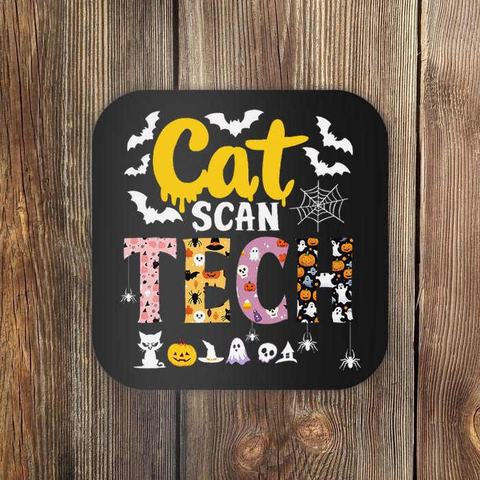 Cat Scan Ct Rad Tech Halloween Costume Spider Fly Bat Spooky Coaster