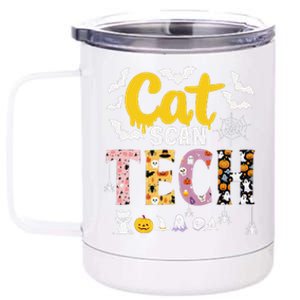 Cat Scan Ct Rad Tech Halloween Costume Spider Fly Bat Spooky 12 oz Stainless Steel Tumbler Cup