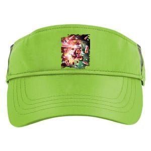 Christmas Space Cat Eats Pizza Laser Eyes Xmas Xmas Gift Adult Drive Performance Visor