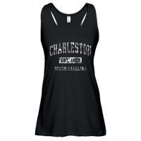 Charleston South Carolina Sc Vintage Established Sports Ladies Essential Flowy Tank