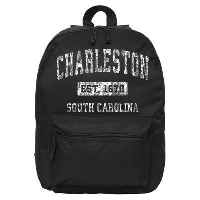 Charleston South Carolina Sc Vintage Established Sports 16 in Basic Backpack