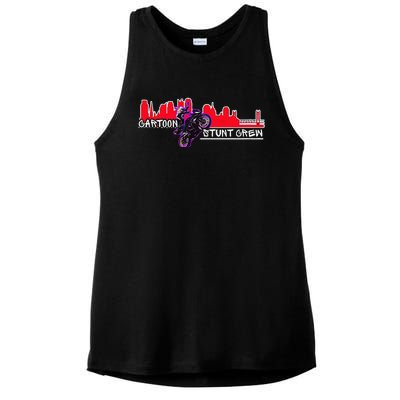 Cartoon Stunt Crew Ladies PosiCharge Tri-Blend Wicking Tank