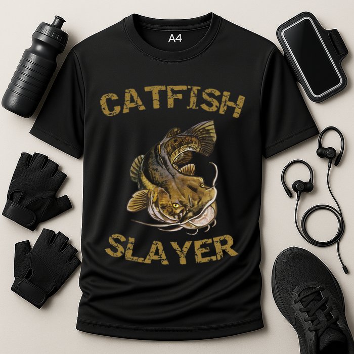 Catfish Slayer Catfish For Catfish Fisherman Performance Shirt