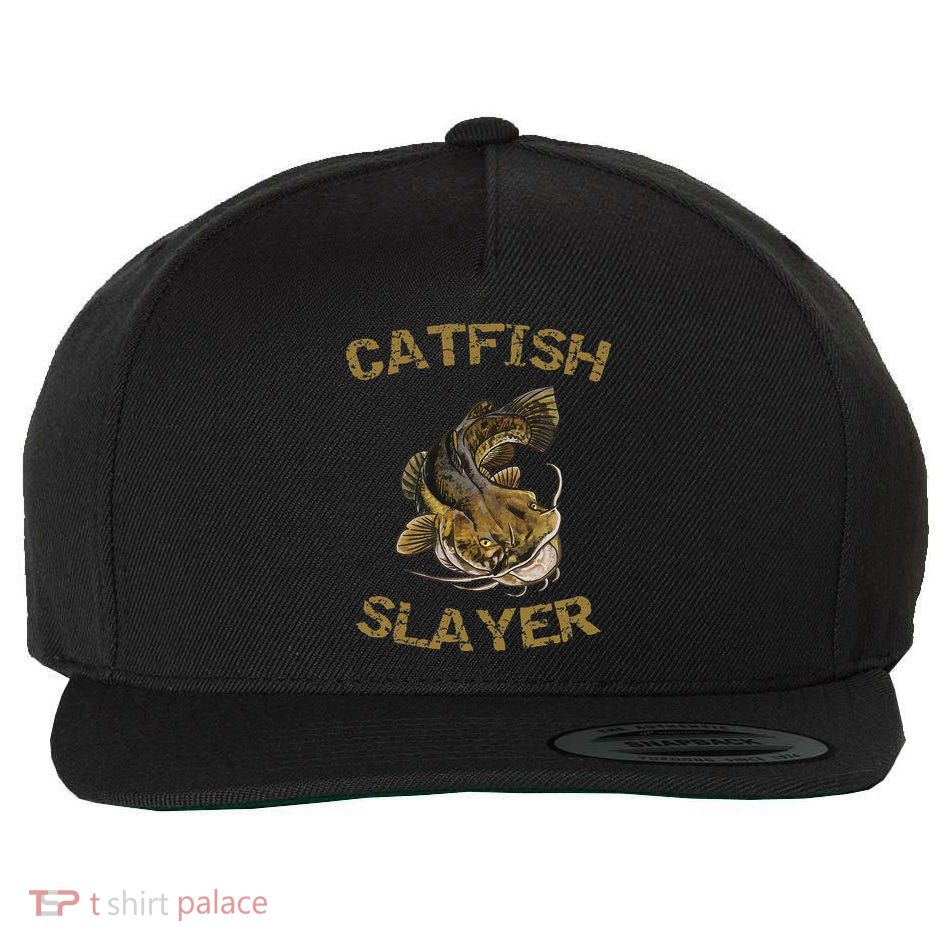 Catfish Slayer Catfish For Catfish Fisherman Wool Snapback Cap