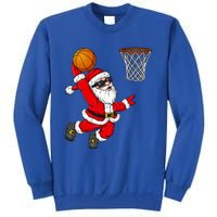 Christmas Santa Claus Dunking A Basketball Boys Xmas Cute Gift Sweatshirt