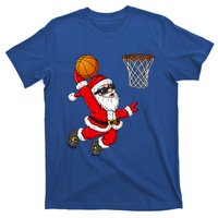 Christmas Santa Claus Dunking A Basketball Boys Xmas Cute Gift T-Shirt