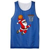 Christmas Santa Claus Dunking A Basketball Boys Xmas Cute Gift Mesh Reversible Basketball Jersey Tank