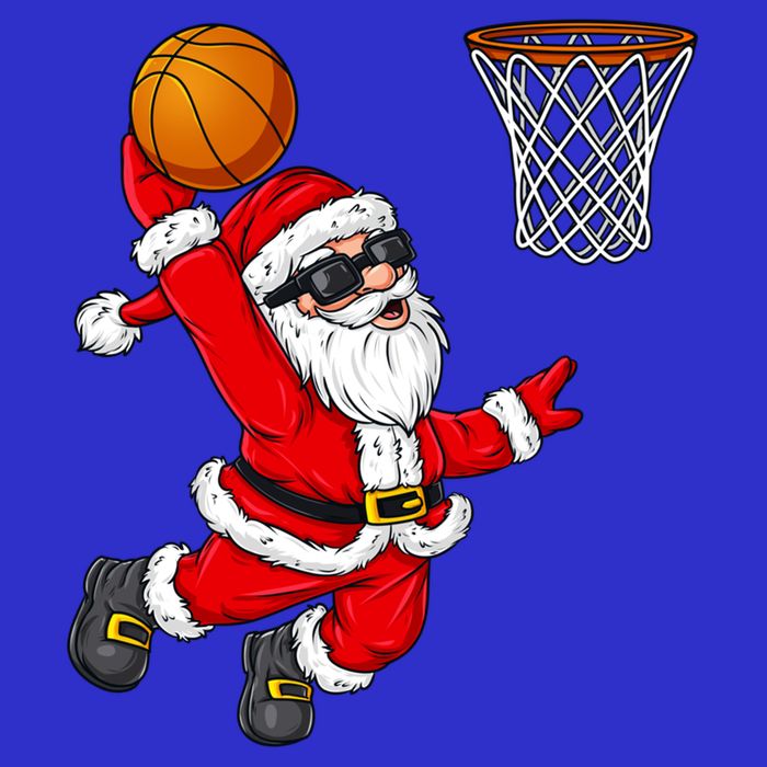 Christmas Santa Claus Dunking A Basketball Boys Xmas Cute Gift Visor