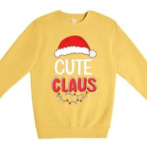 Cute Santa Claus Christmas Matching Costume Premium Crewneck Sweatshirt