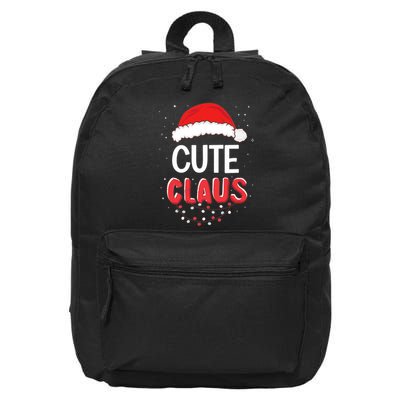 Cute Santa Claus Christmas Matching Costume 16 in Basic Backpack