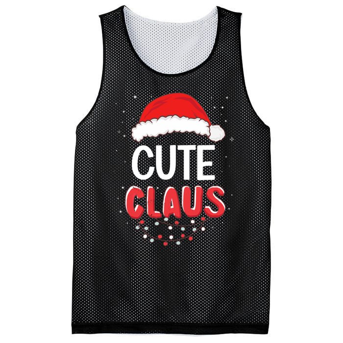 Cute Santa Claus Christmas Matching Costume Mesh Reversible Basketball Jersey Tank