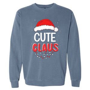 Cute Santa Claus Christmas Matching Costume Garment-Dyed Sweatshirt