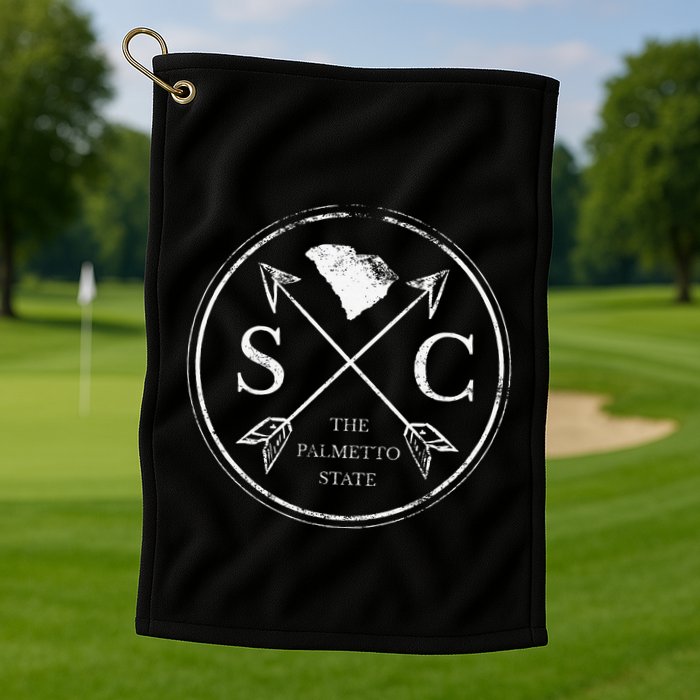 Cute South Carolina Sc The Palmetto State Golf Towel