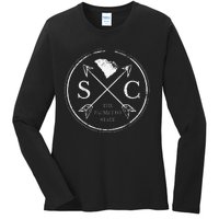 Cute South Carolina Sc The Palmetto State Ladies Long Sleeve Shirt