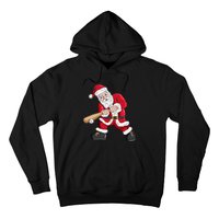 Christmas Santa Claus With Baseball Bat Baseball Hoodie