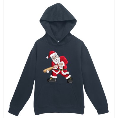 Christmas Santa Claus With Baseball Bat Baseball Urban Pullover Hoodie