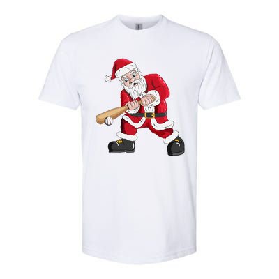 Christmas Santa Claus With Baseball Bat Baseball Softstyle CVC T-Shirt